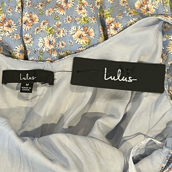 Lulu's‎ Sunny Bliss Cottagecore  Floral Print Tiered Maxi Dress Women's Med NWT - Picture 9 of 10